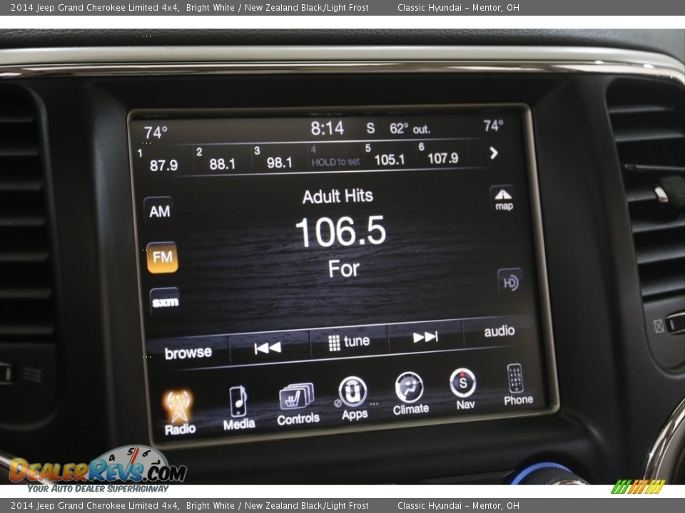 2014 Jeep Grand Cherokee Limited 4x4 Bright White / New Zealand Black/Light Frost Photo #10