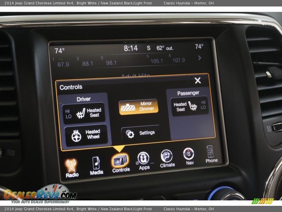 2014 Jeep Grand Cherokee Limited 4x4 Bright White / New Zealand Black/Light Frost Photo #11