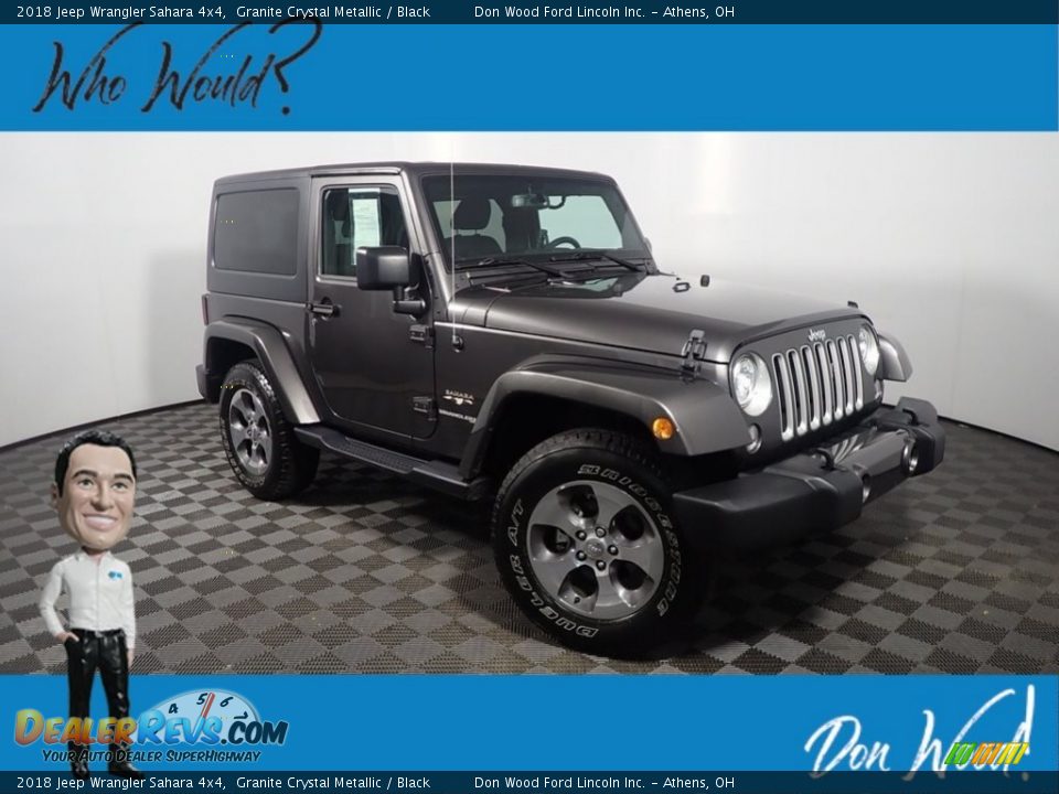 2018 Jeep Wrangler Sahara 4x4 Granite Crystal Metallic / Black Photo #1