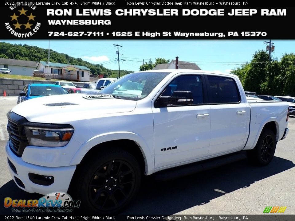 2022 Ram 1500 Laramie Crew Cab 4x4 Bright White / Black Photo #1