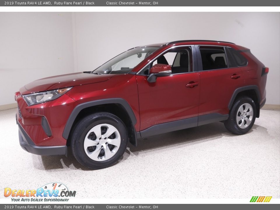 2019 Toyota RAV4 LE AWD Ruby Flare Pearl / Black Photo #3