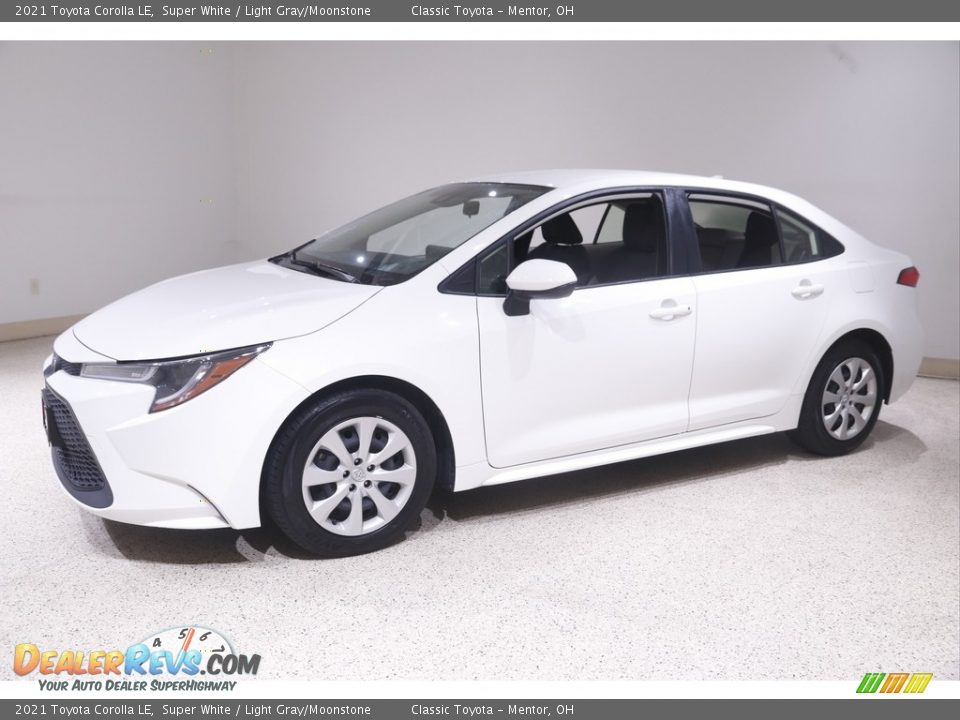 2021 Toyota Corolla LE Super White / Light Gray/Moonstone Photo #3
