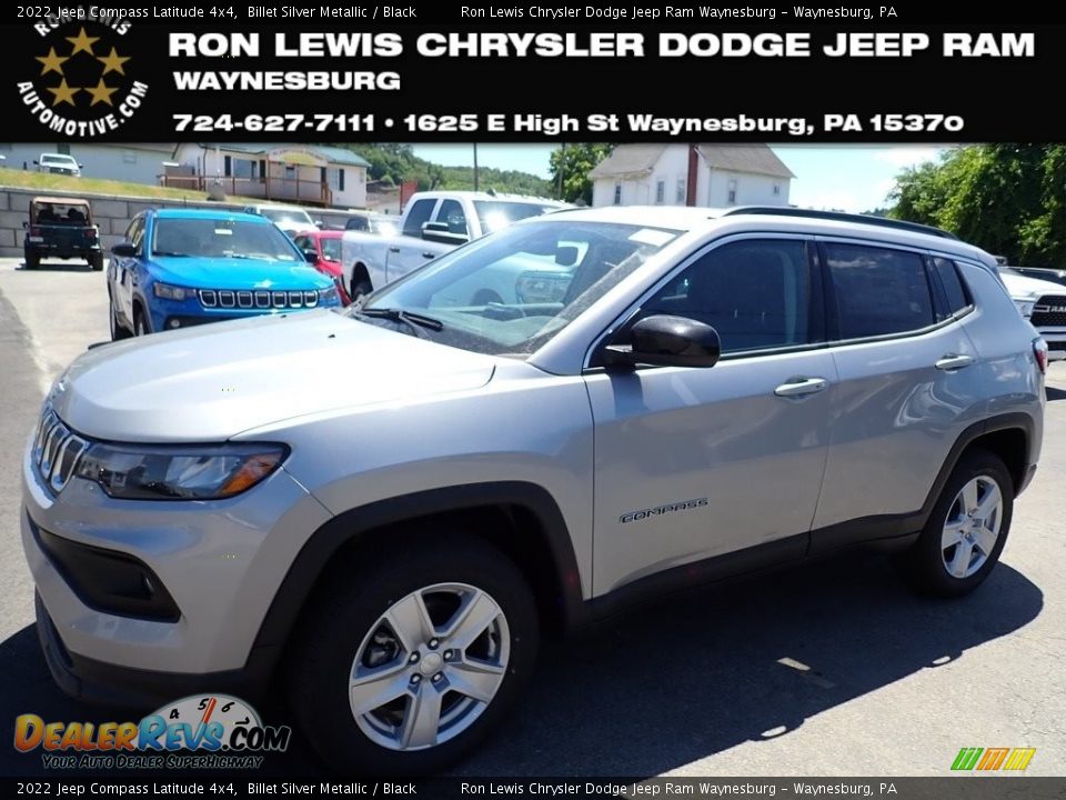 2022 Jeep Compass Latitude 4x4 Billet Silver Metallic / Black Photo #1
