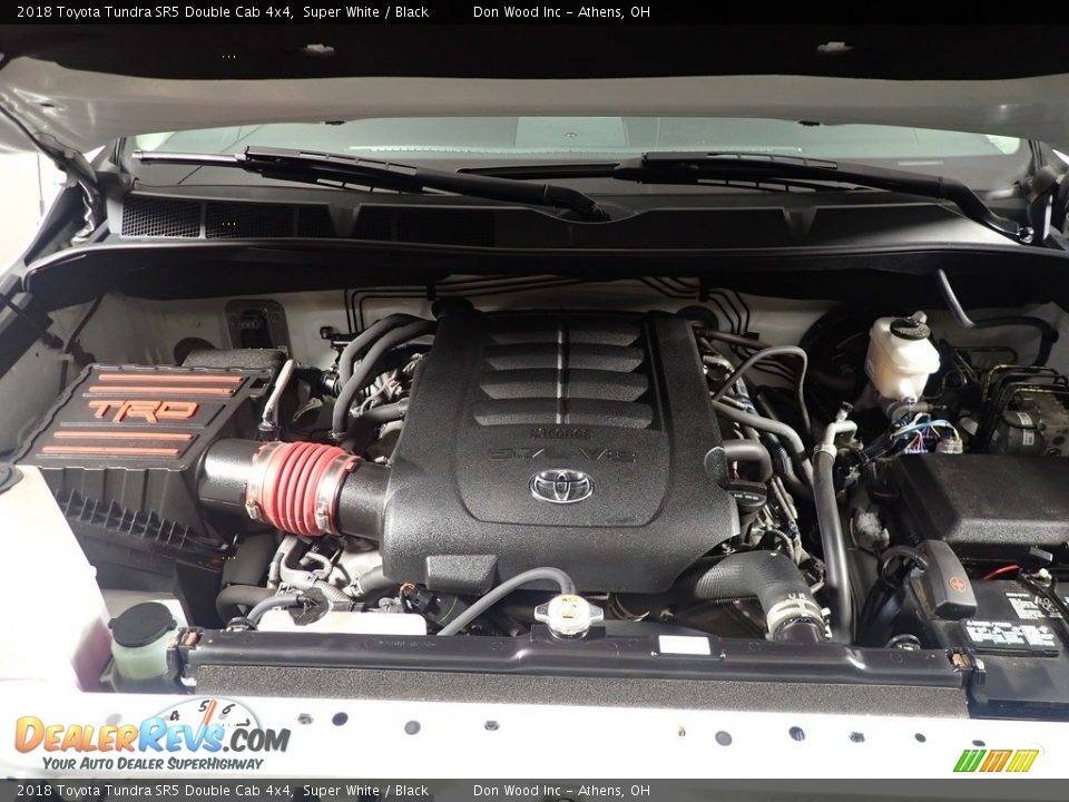 2018 Toyota Tundra SR5 Double Cab 4x4 Super White / Black Photo #8