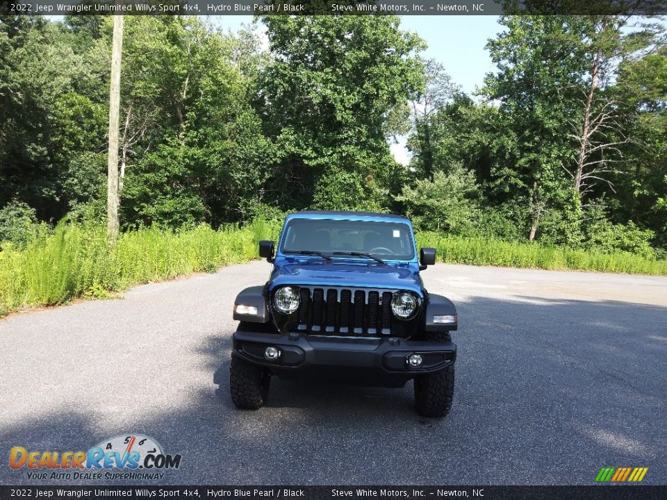 2022 Jeep Wrangler Unlimited Willys Sport 4x4 Hydro Blue Pearl / Black Photo #3