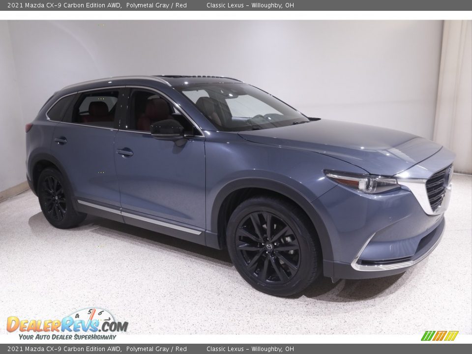 2021 Mazda CX-9 Carbon Edition AWD Polymetal Gray / Red Photo #1