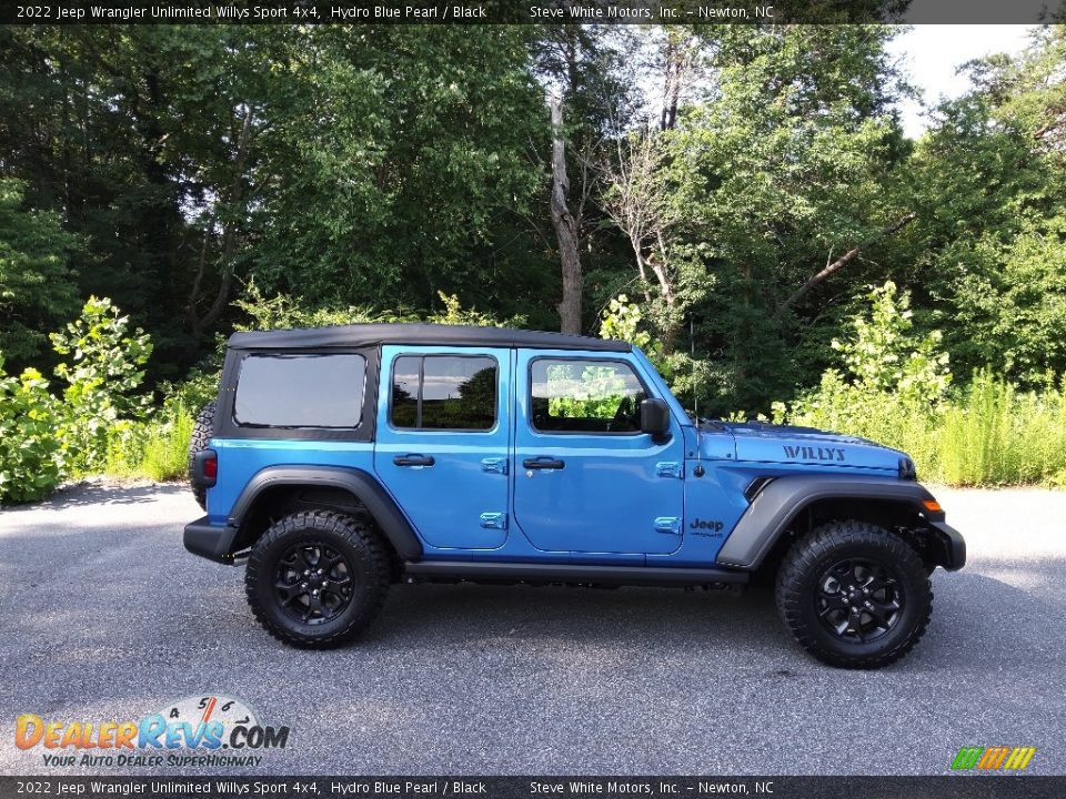 2022 Jeep Wrangler Unlimited Willys Sport 4x4 Hydro Blue Pearl / Black Photo #5
