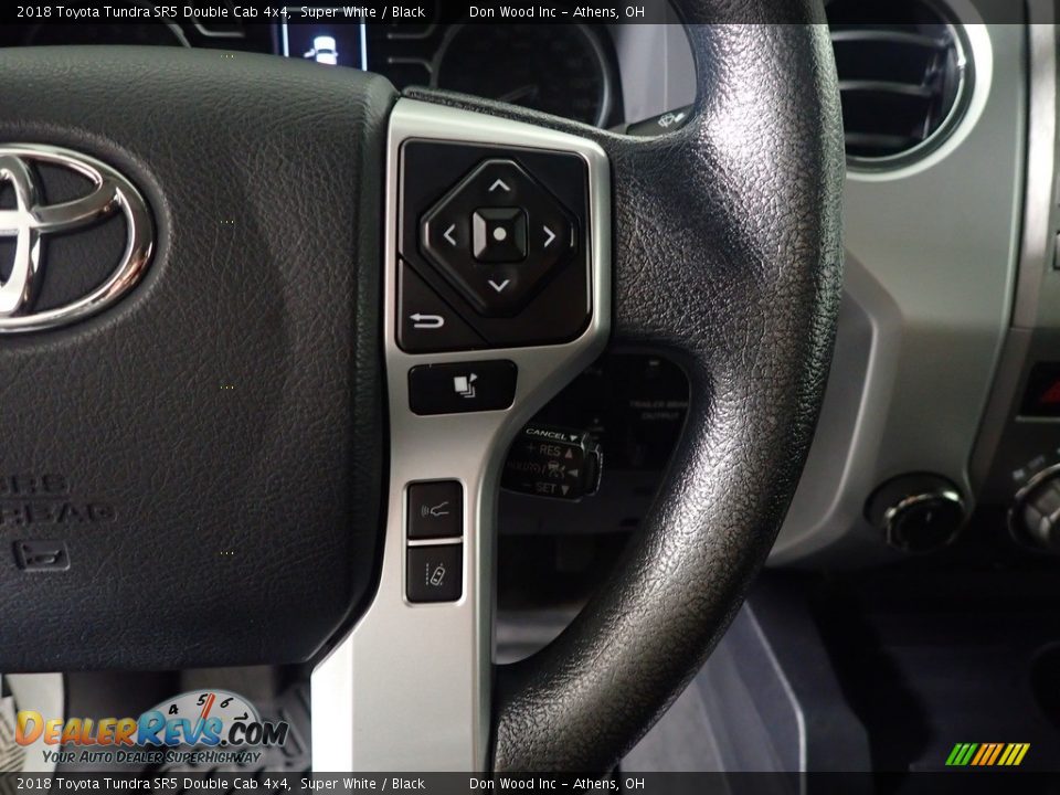 2018 Toyota Tundra SR5 Double Cab 4x4 Super White / Black Photo #30