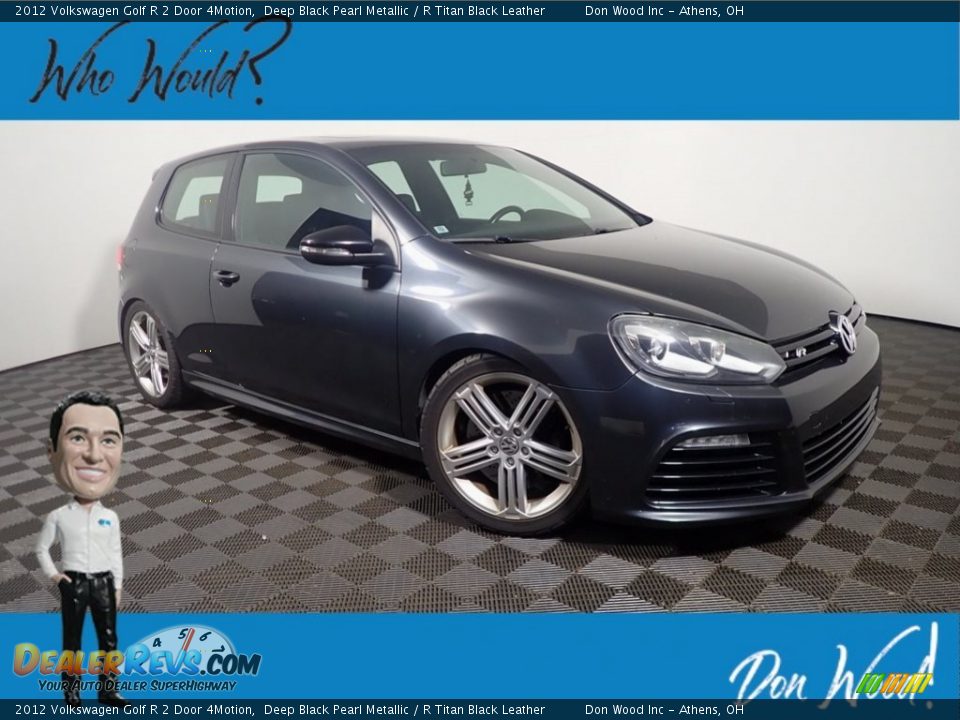 2012 Volkswagen Golf R 2 Door 4Motion Deep Black Pearl Metallic / R Titan Black Leather Photo #1
