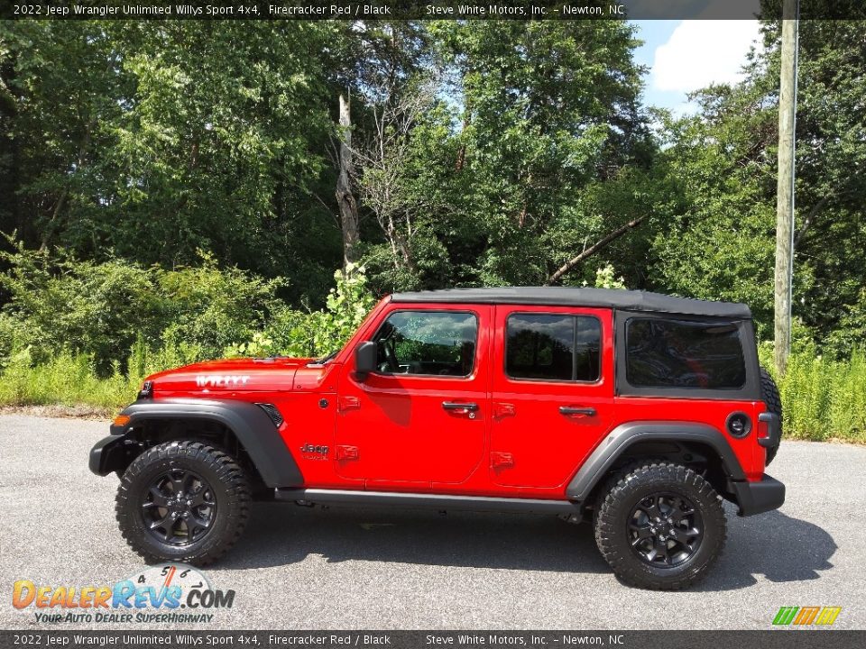 2022 Jeep Wrangler Unlimited Willys Sport 4x4 Firecracker Red / Black Photo #1