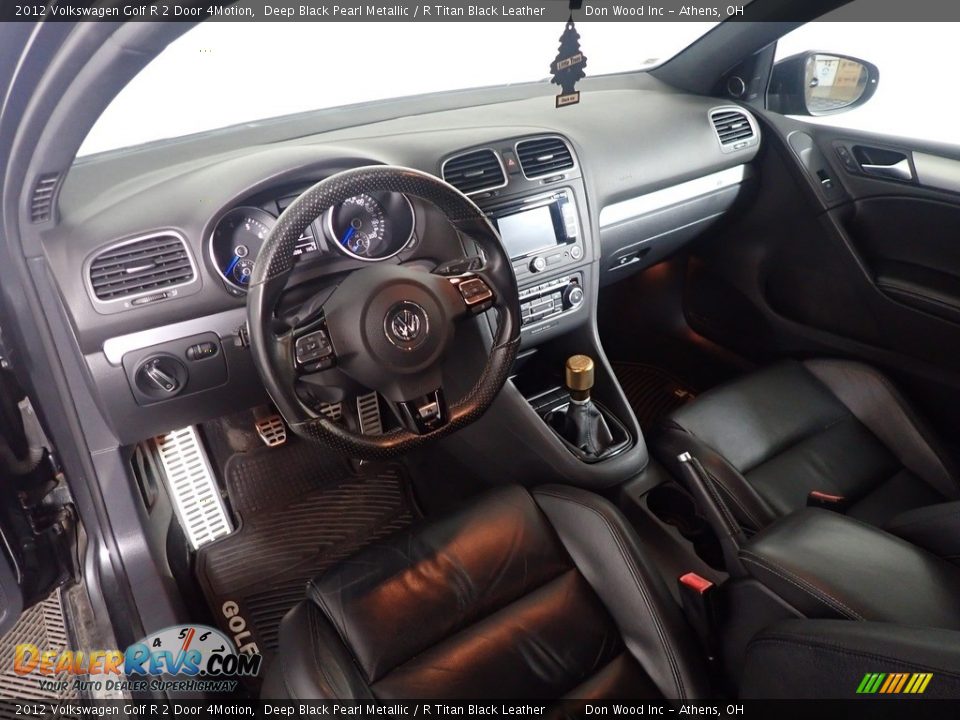 2012 Volkswagen Golf R 2 Door 4Motion Deep Black Pearl Metallic / R Titan Black Leather Photo #15