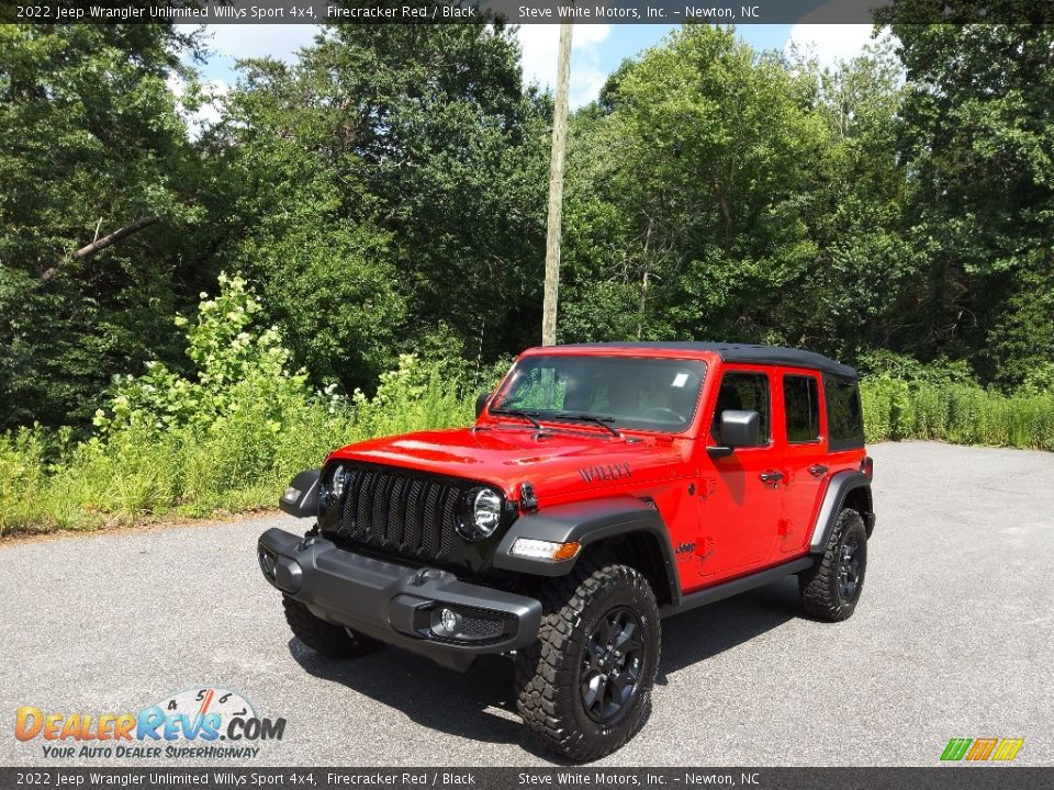 2022 Jeep Wrangler Unlimited Willys Sport 4x4 Firecracker Red / Black Photo #2