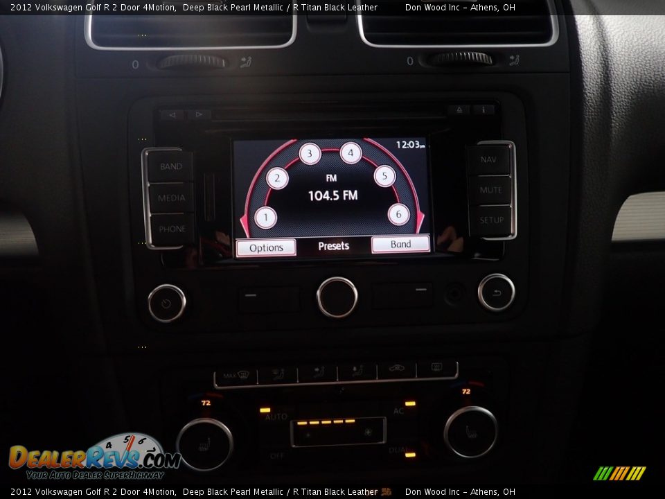2012 Volkswagen Golf R 2 Door 4Motion Deep Black Pearl Metallic / R Titan Black Leather Photo #17