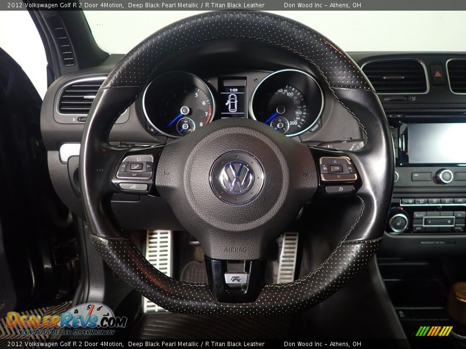2012 Volkswagen Golf R 2 Door 4Motion Deep Black Pearl Metallic / R Titan Black Leather Photo #18