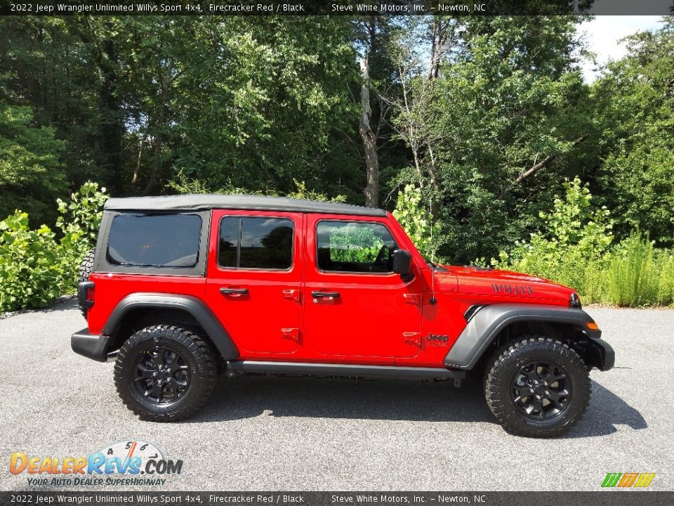 2022 Jeep Wrangler Unlimited Willys Sport 4x4 Firecracker Red / Black Photo #5