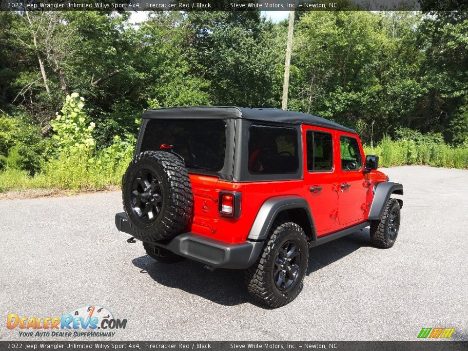 2022 Jeep Wrangler Unlimited Willys Sport 4x4 Firecracker Red / Black Photo #6