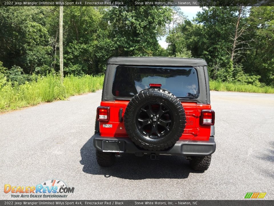 2022 Jeep Wrangler Unlimited Willys Sport 4x4 Firecracker Red / Black Photo #7