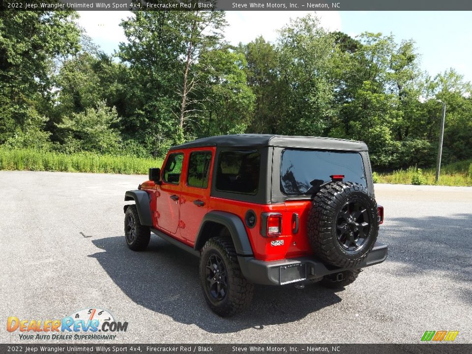 2022 Jeep Wrangler Unlimited Willys Sport 4x4 Firecracker Red / Black Photo #8