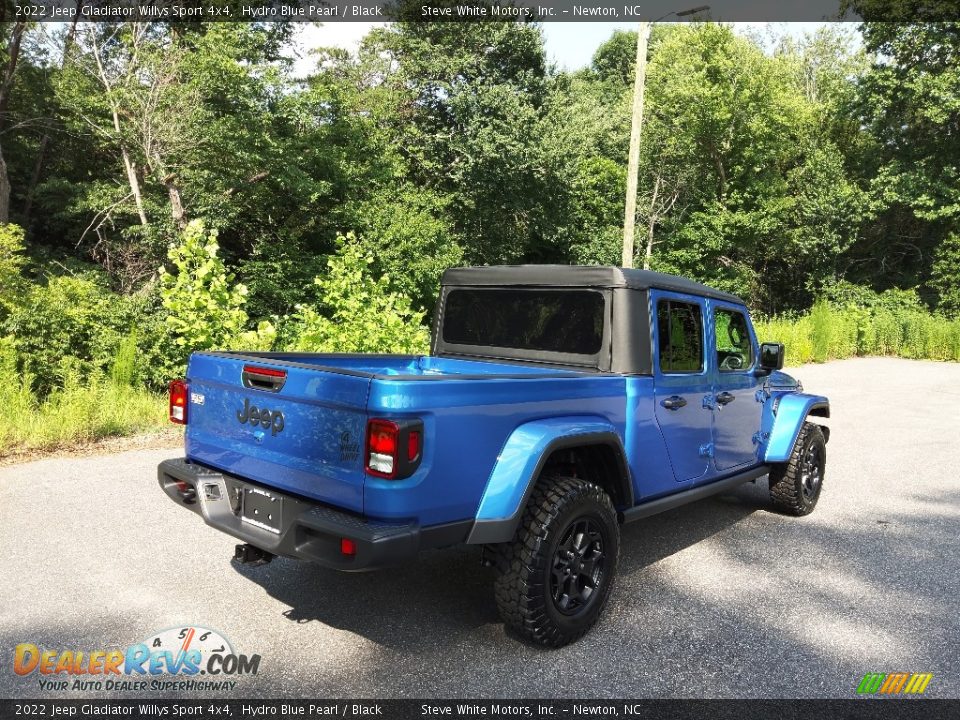 2022 Jeep Gladiator Willys Sport 4x4 Hydro Blue Pearl / Black Photo #6
