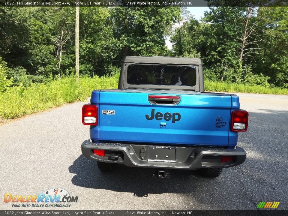 2022 Jeep Gladiator Willys Sport 4x4 Hydro Blue Pearl / Black Photo #7
