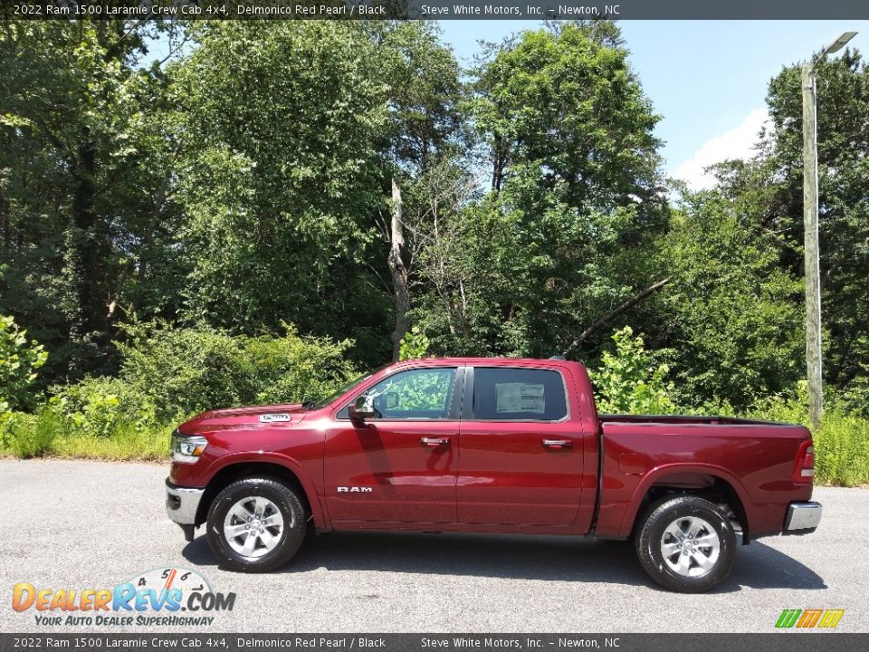 2022 Ram 1500 Laramie Crew Cab 4x4 Delmonico Red Pearl / Black Photo #1