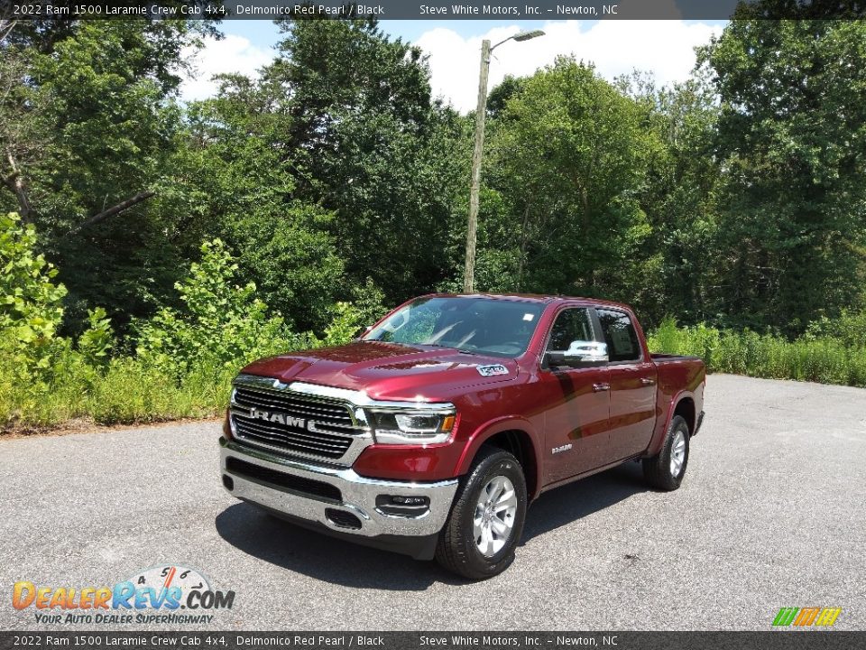 2022 Ram 1500 Laramie Crew Cab 4x4 Delmonico Red Pearl / Black Photo #2