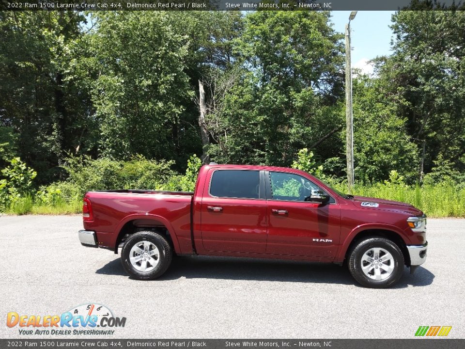 2022 Ram 1500 Laramie Crew Cab 4x4 Delmonico Red Pearl / Black Photo #5