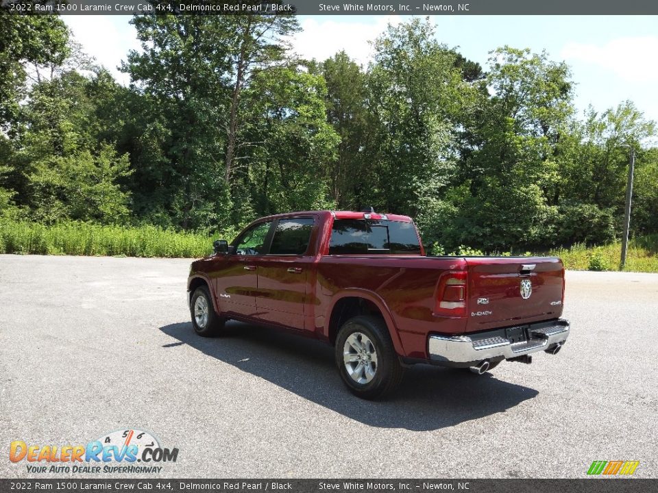 2022 Ram 1500 Laramie Crew Cab 4x4 Delmonico Red Pearl / Black Photo #8