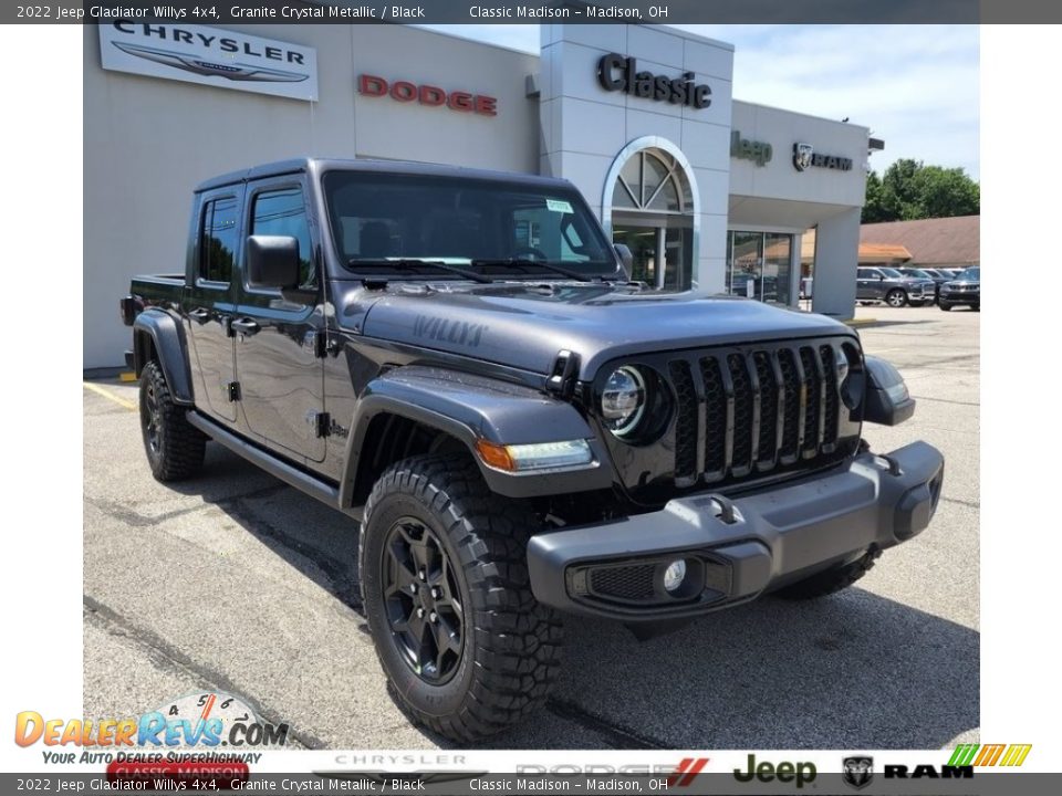 2022 Jeep Gladiator Willys 4x4 Granite Crystal Metallic / Black Photo #1