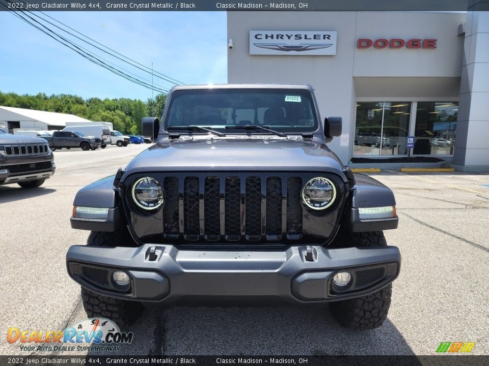 2022 Jeep Gladiator Willys 4x4 Granite Crystal Metallic / Black Photo #7