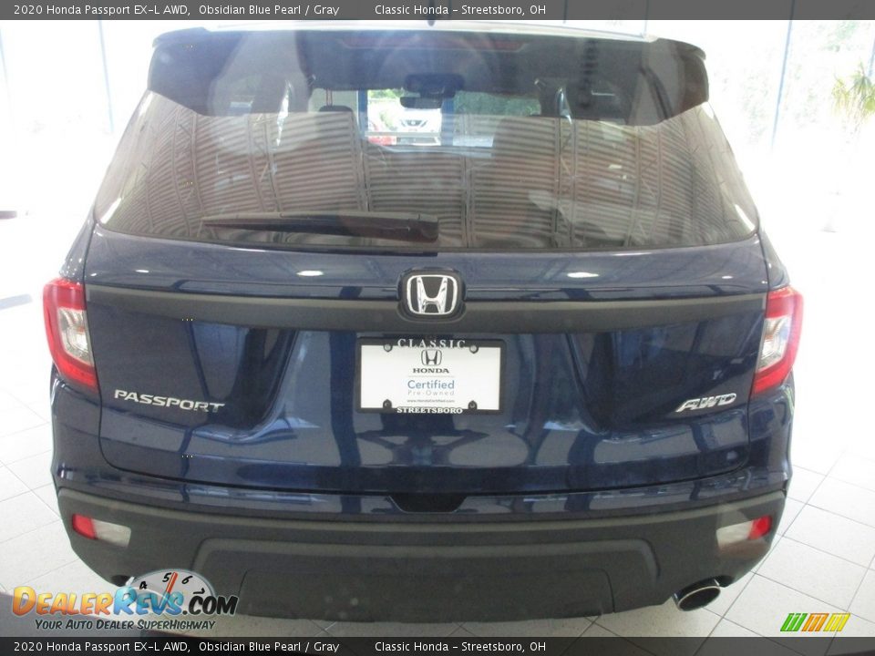 2020 Honda Passport EX-L AWD Obsidian Blue Pearl / Gray Photo #8