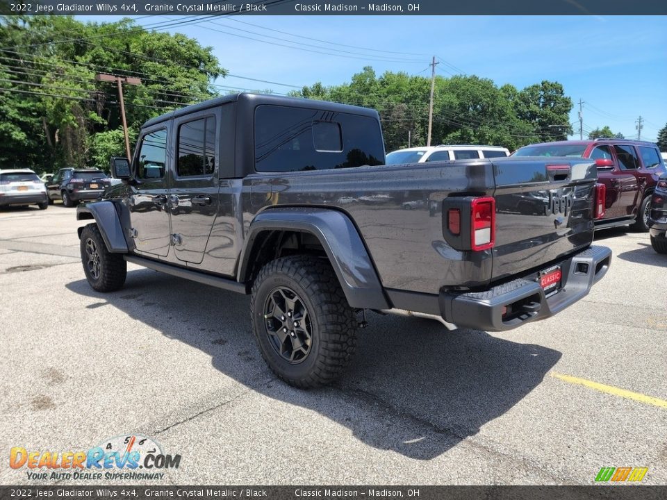 2022 Jeep Gladiator Willys 4x4 Granite Crystal Metallic / Black Photo #9