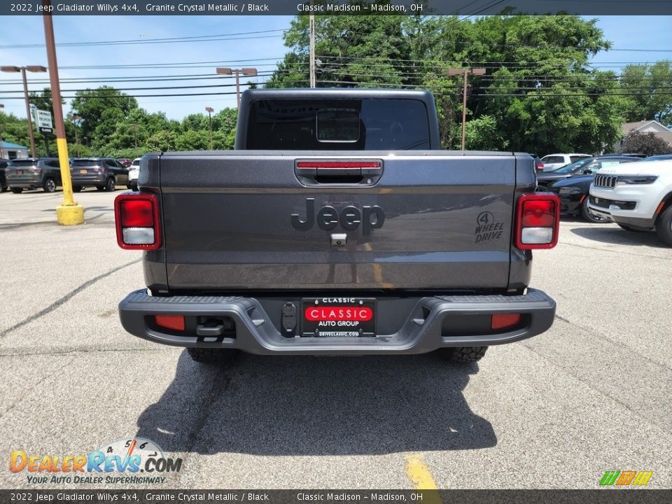 2022 Jeep Gladiator Willys 4x4 Granite Crystal Metallic / Black Photo #10