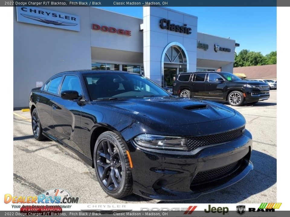 2022 Dodge Charger R/T Blacktop Pitch Black / Black Photo #1