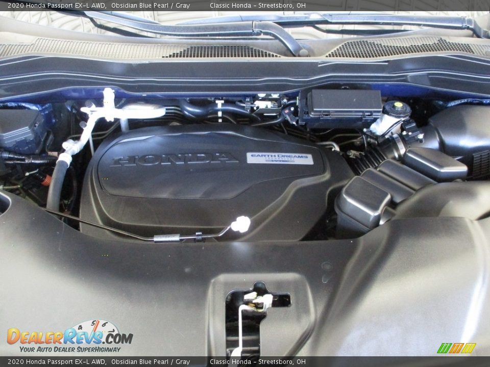 2020 Honda Passport EX-L AWD Obsidian Blue Pearl / Gray Photo #13