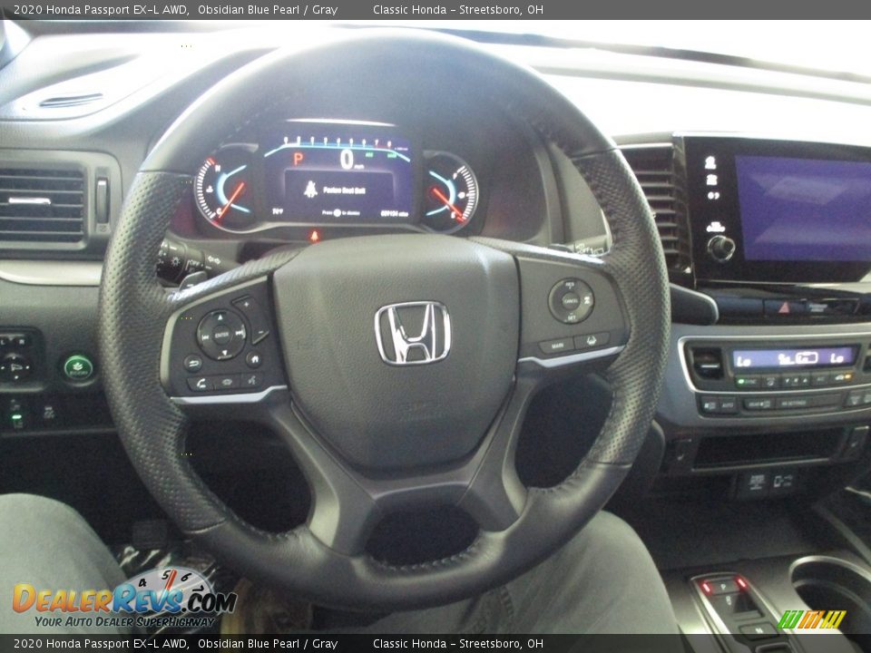 2020 Honda Passport EX-L AWD Obsidian Blue Pearl / Gray Photo #30