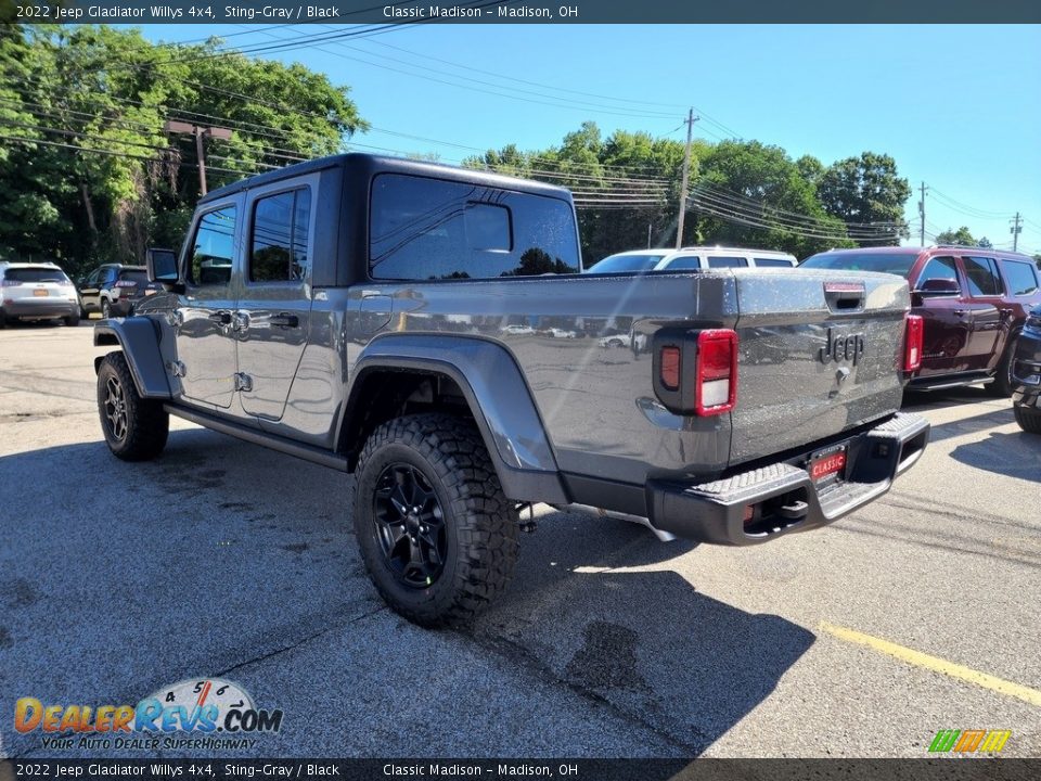 2022 Jeep Gladiator Willys 4x4 Sting-Gray / Black Photo #9