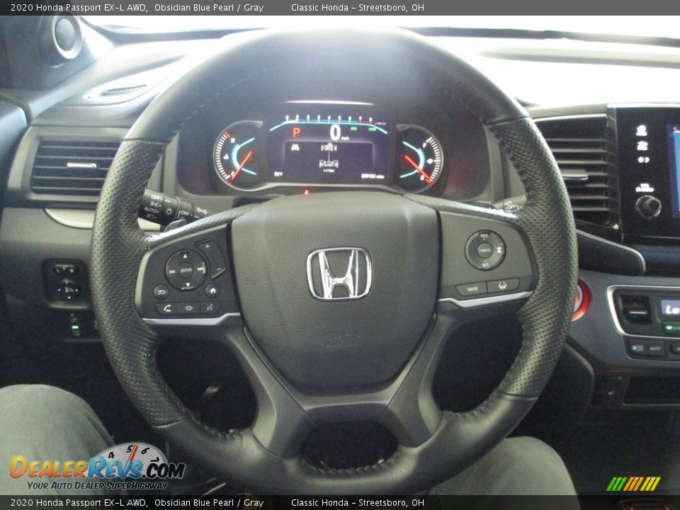 2020 Honda Passport EX-L AWD Obsidian Blue Pearl / Gray Photo #31