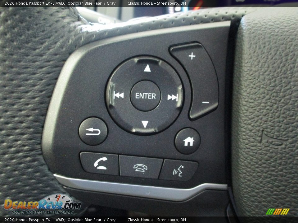 2020 Honda Passport EX-L AWD Obsidian Blue Pearl / Gray Photo #35