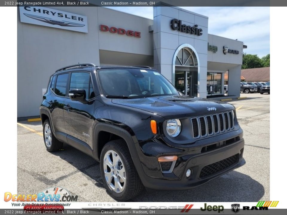 2022 Jeep Renegade Limited 4x4 Black / Black Photo #1