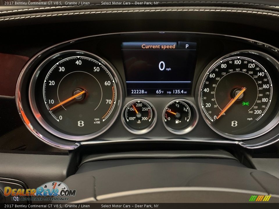 2017 Bentley Continental GT V8 S Gauges Photo #13