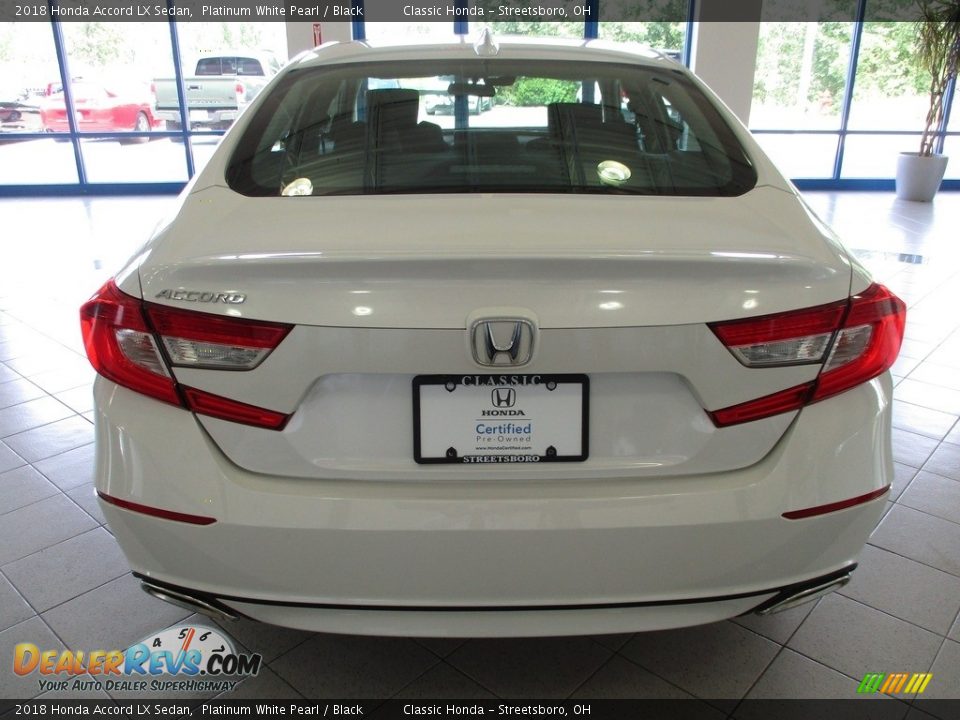 2018 Honda Accord LX Sedan Platinum White Pearl / Black Photo #8