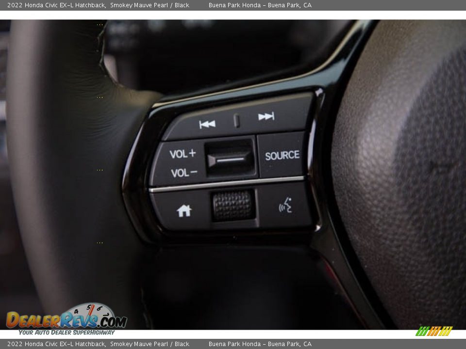2022 Honda Civic EX-L Hatchback Smokey Mauve Pearl / Black Photo #20