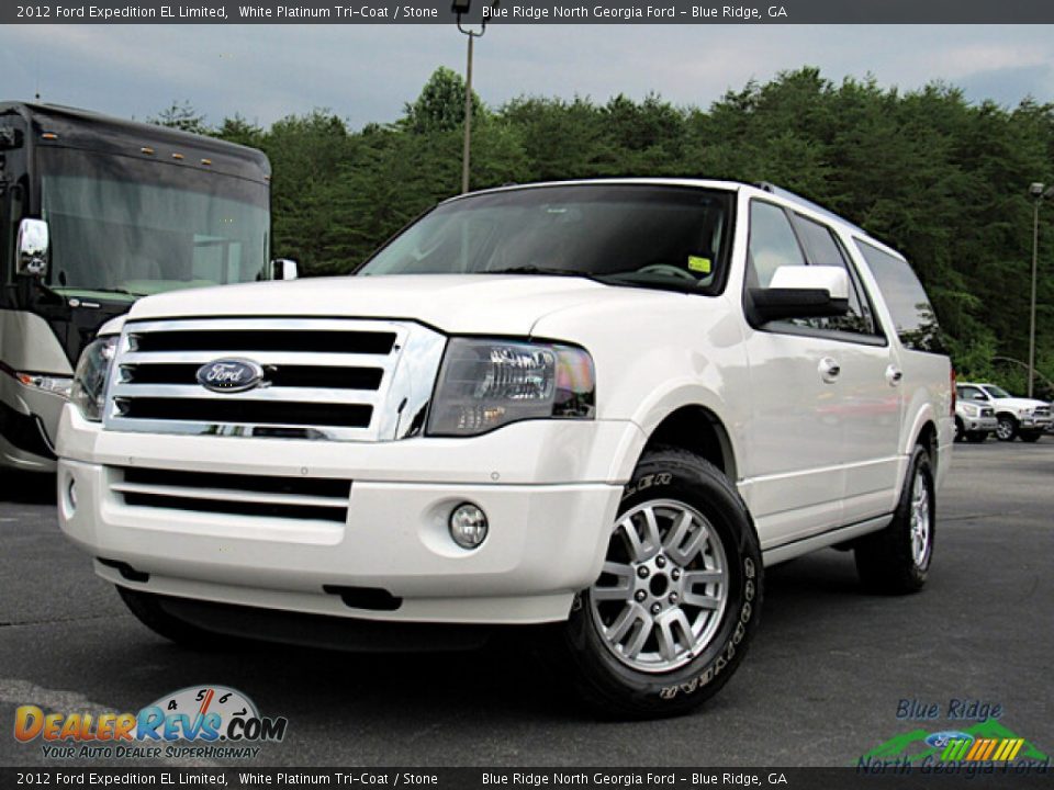 2012 Ford Expedition EL Limited White Platinum Tri-Coat / Stone Photo #1