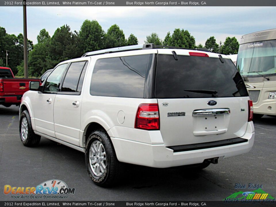 2012 Ford Expedition EL Limited White Platinum Tri-Coat / Stone Photo #3