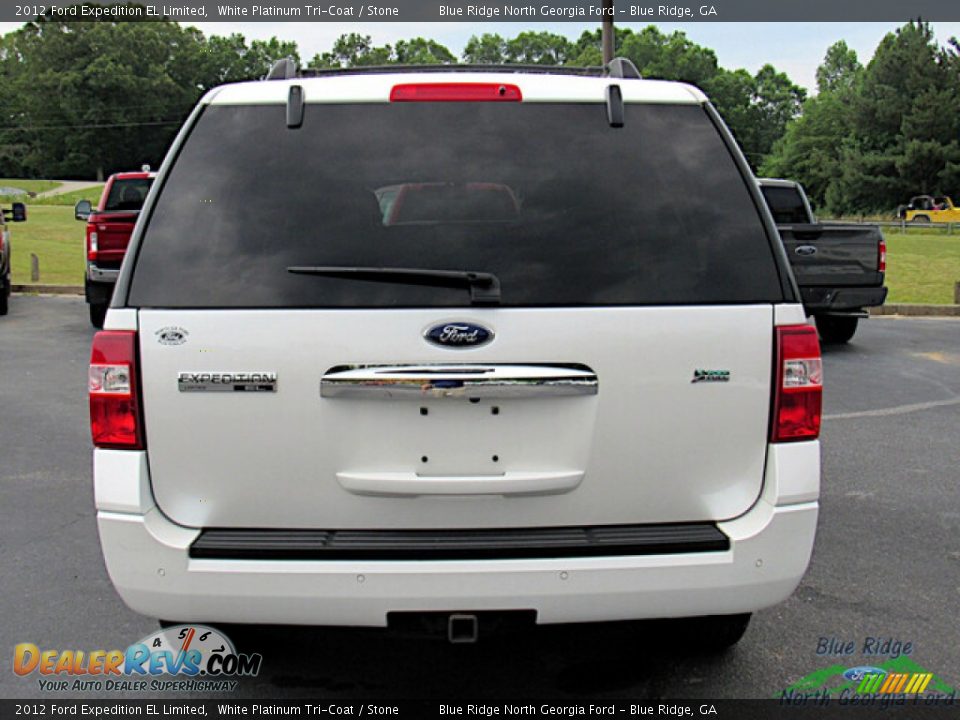 2012 Ford Expedition EL Limited White Platinum Tri-Coat / Stone Photo #4