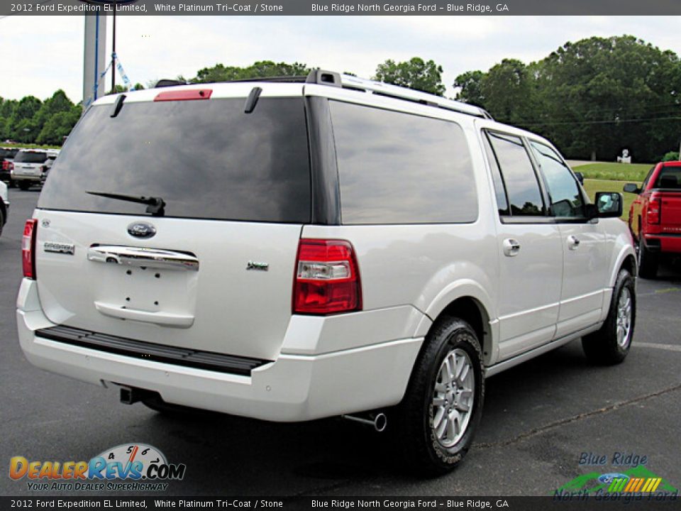 2012 Ford Expedition EL Limited White Platinum Tri-Coat / Stone Photo #5