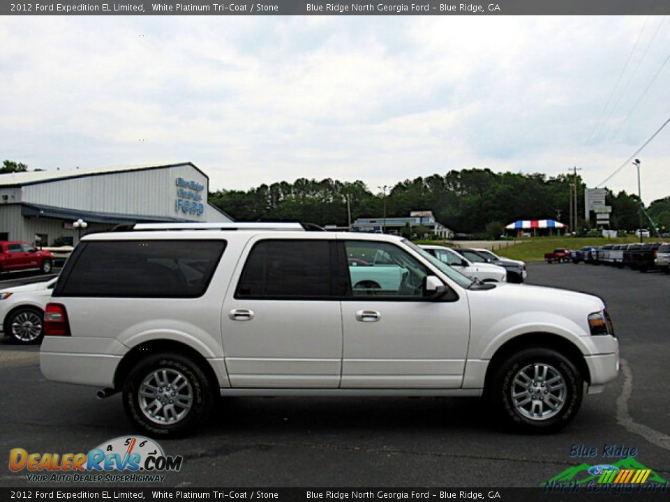 2012 Ford Expedition EL Limited White Platinum Tri-Coat / Stone Photo #6