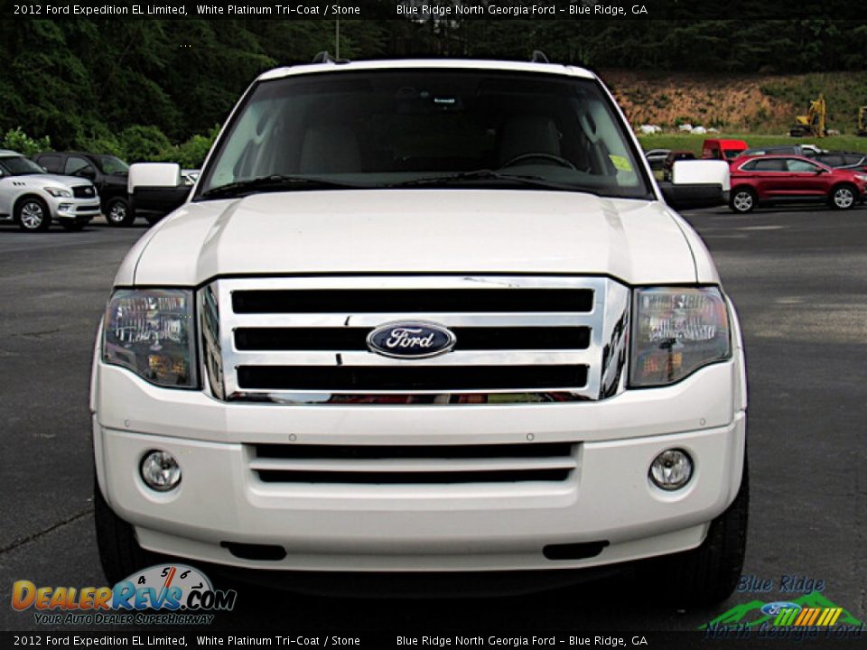 2012 Ford Expedition EL Limited White Platinum Tri-Coat / Stone Photo #8