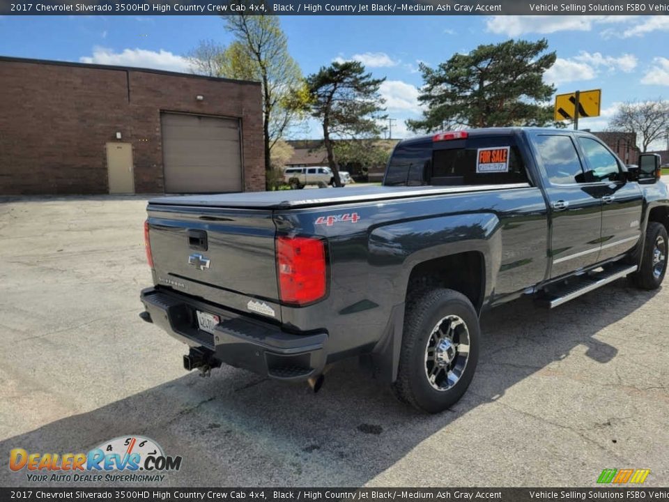 2017 Chevrolet Silverado 3500HD High Country Crew Cab 4x4 Black / High Country Jet Black/­Medium Ash Gray Accent Photo #12